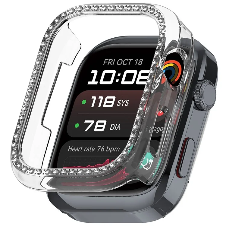 Capa de Relógio Transparente com Design Decorativo Vazado com Strass para Huawei Watch D2