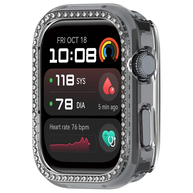 Capa de Relógio Transparente com Design Decorativo Vazado com Strass para Huawei Watch D2