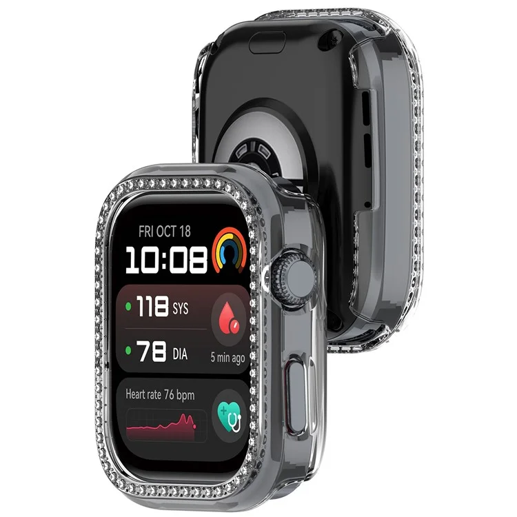 Capa de Relógio Transparente com Design Decorativo Vazado com Strass para Huawei Watch D2