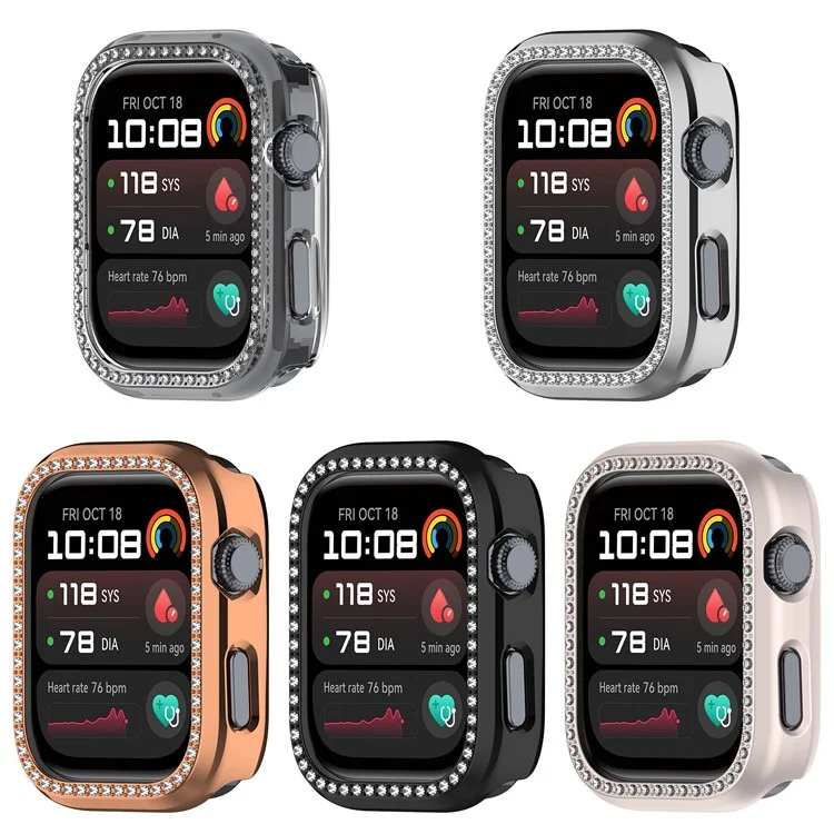 Capa de Relógio Transparente com Design Decorativo Vazado com Strass para Huawei Watch D2