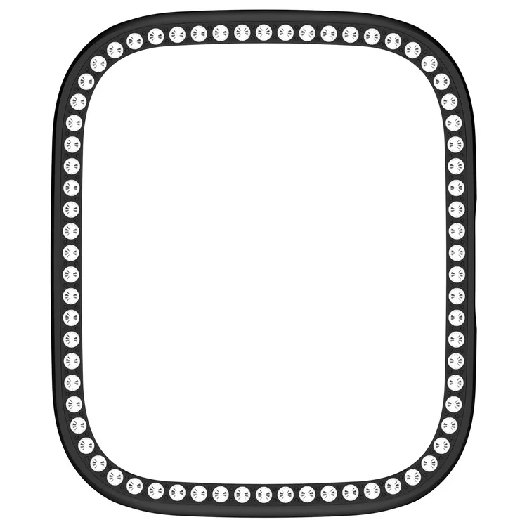 For Xiaomi Redmi Watch 3 Active  /  Watch 3 Lite Watch Case Rhinestone Decor Hollow Design Electroplating PC Watch Cover - Black