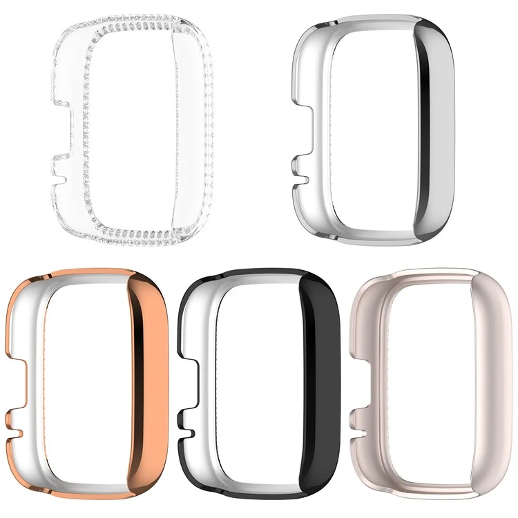 For Xiaomi Redmi Watch 3 Lite  /  Watch 3 Active Clear Watch Case Rhinestone Decorative Hollow Design PC Watch Cover