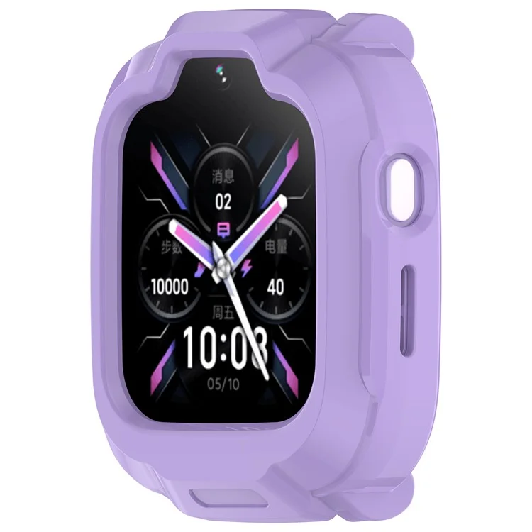 Für Xiaomi Smart Kids Watch TPU Uhrengehäuse Hohles Design Uhrenabdeckung - Lila