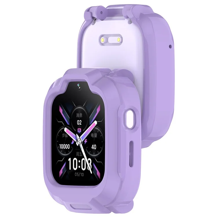 Für Xiaomi Smart Kids Watch TPU Uhrengehäuse Hohles Design Uhrenabdeckung - Lila