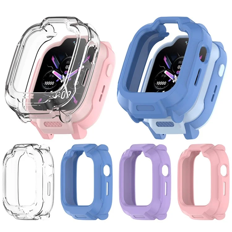 Für Xiaomi Smart Kids Watch TPU Uhrengehäuse Hohles Design Uhrenabdeckung - Lila