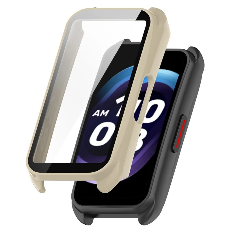For Keep B5 Watch Case PC Frame Cover with Tempered Glass Screen Film - Ivy White