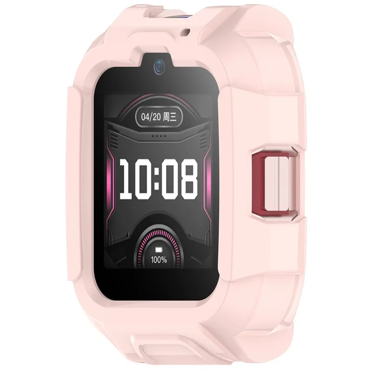 For Honor Whizkid 2 Pro Kinder-Smartwatch TPU Uhrengehäuse Hohldesign Schutzcover - Pink