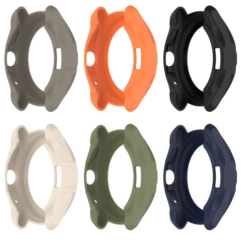 For TicWatch Pro 5 Enduro TPU Protective Case Hollow Design Shockproof Watch Cover - Orange