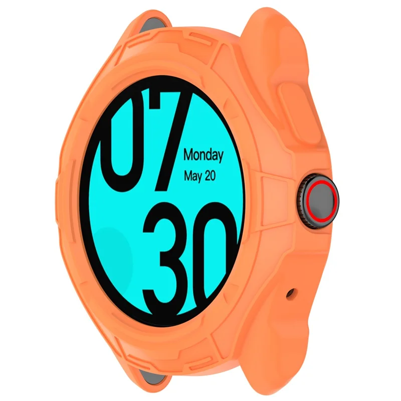 For TicWatch Pro 5 Enduro TPU Protective Case Hollow Design Shockproof Watch Cover - Orange