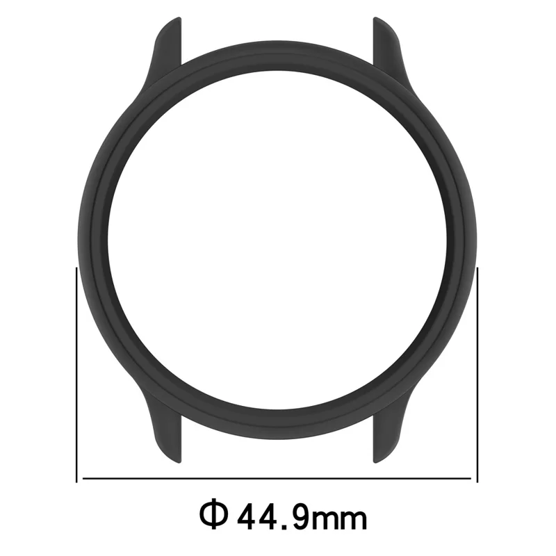 For Garmin Vivoactive 6 Case Half-Wrapped Hollow Hard PC Watch Cover - Transparent