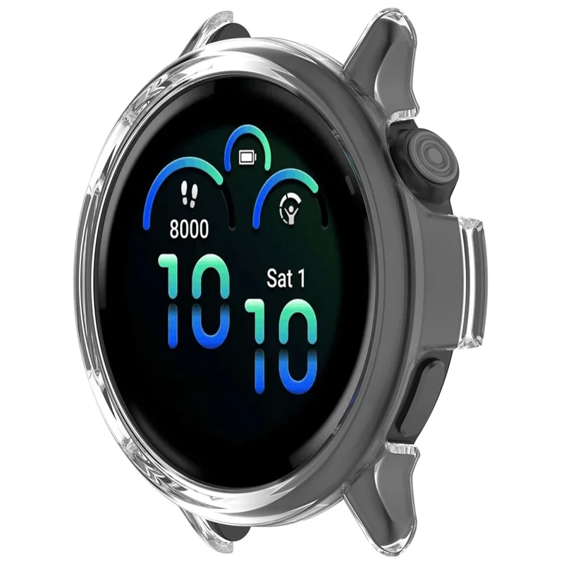 For Garmin Vivoactive 6 Case Half-Wrapped Hollow Hard PC Watch Cover - Transparent