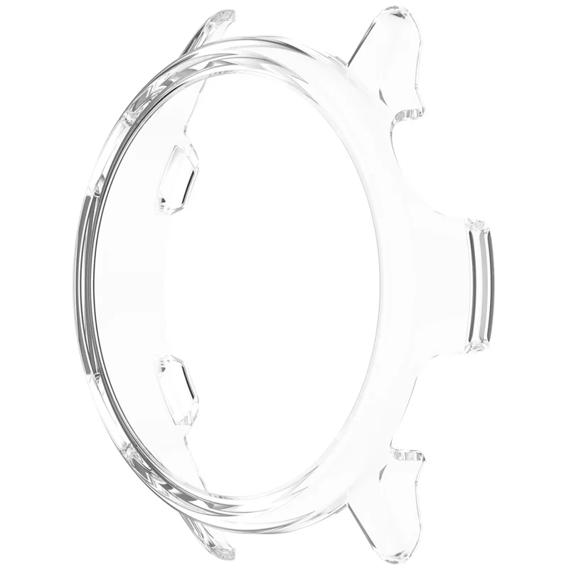 For Garmin Vivoactive 6 Case Half-Wrapped Hollow Hard PC Watch Cover - Transparent