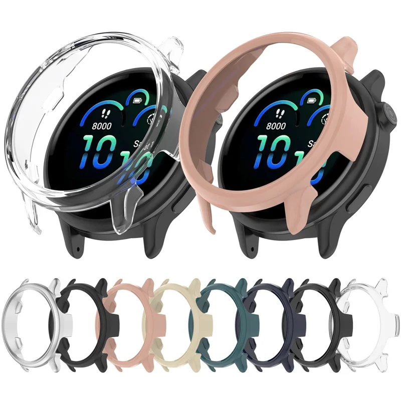 For Garmin Vivoactive 6 Case Half-Wrapped Hollow Hard PC Watch Cover - Transparent