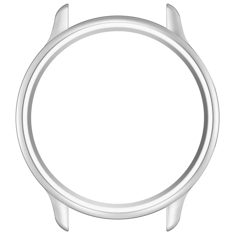 For Garmin Vivoactive 6 Case Half-Wrapped Hollow Hard PC Watch Cover - Silver