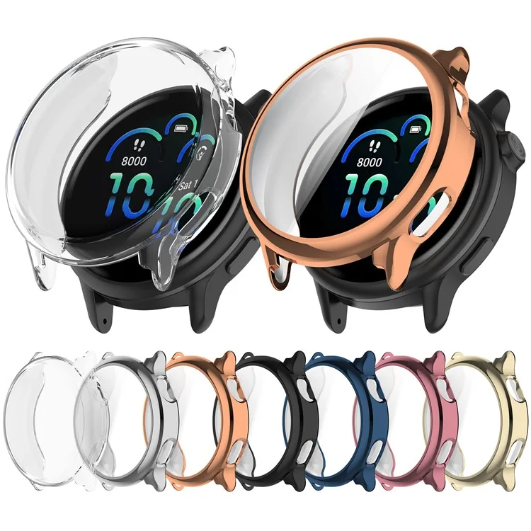Чехол для часов Garmin Vivoactive 6 с полной защитой, гибкий TPU с электрофорезным покрытием - Золотой