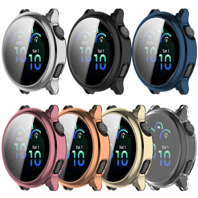 Чехол для часов Garmin Vivoactive 6 с полной защитой, гибкий TPU с электрофорезным покрытием - Золотой