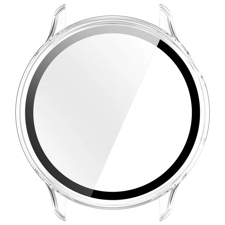 Für Garmin Vivoactive 6 Uhrengehäuse PC-Rahmen Schutzhülle mit Panzerglas Displayschutzfolie - Transparent