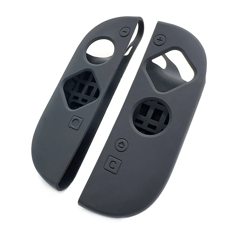 1 Pair For Nintendo Switch 2 Left and Right Joy-Con Controller Silicone Cover Protective Case - Black