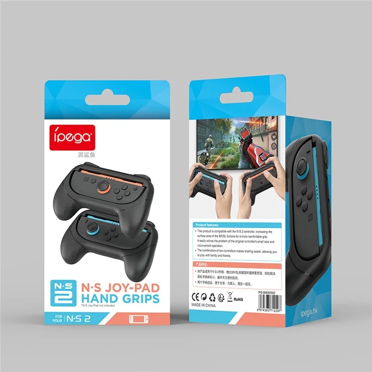 IPEGA PG-SW2055D 1 Paar Ergonomischer Joy-Con Griff Gamecontroller für Nintendo Switch - Schwarz