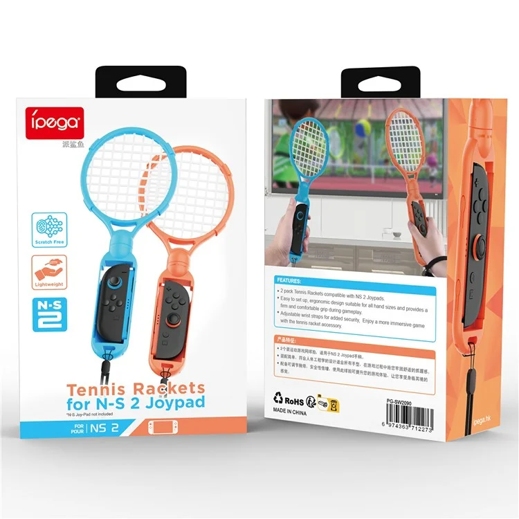 IPEGA PG-SW2090 2 Stück für Nintendo Switch 2 Joy-Pad Controller Tennis Schläger-Stil Griffe mit Handgelenkbändern