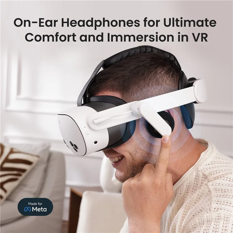 KIWI DESIGN K4 DUO Para Meta Quest 3 / 3S Suporte de Cabeça Confortável Fones de Ouvido de Alta Qualidade para Realidade Virtual