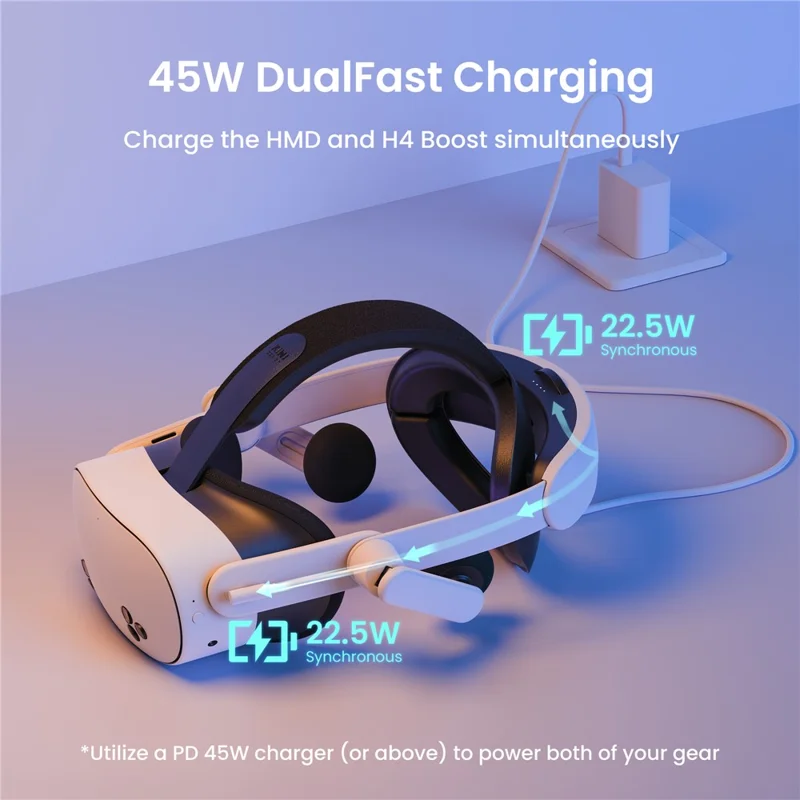 KIWI DESIGN K4 DUO Para Meta Quest 3 / 3S Suporte de Cabeça Confortável Fones de Ouvido de Alta Qualidade para Realidade Virtual