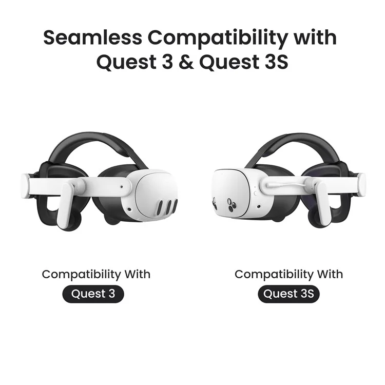 KIWI DESIGN K4 DUO Para Meta Quest 3 / 3S Suporte de Cabeça Confortável Fones de Ouvido de Alta Qualidade para Realidade Virtual