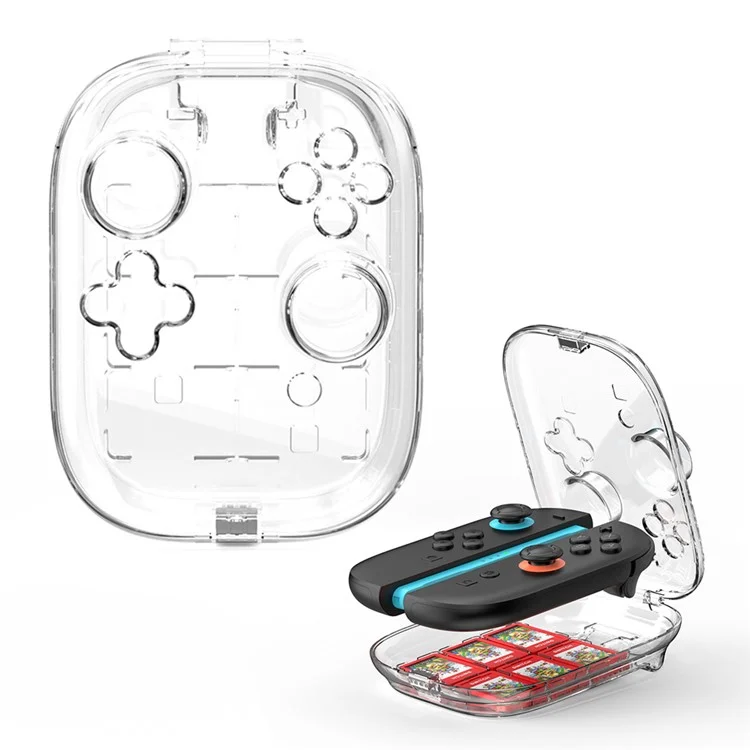 JYS-NS2311 Für Nintendo Switch 2 Joy-Con Controller Transparente Schutzhülle mit Magnetverschluss und Spielkartenhaltefunktion