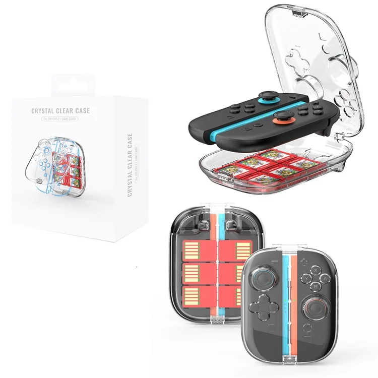 JYS-NS2311 Für Nintendo Switch 2 Joy-Con Controller Transparente Schutzhülle mit Magnetverschluss und Spielkartenhaltefunktion