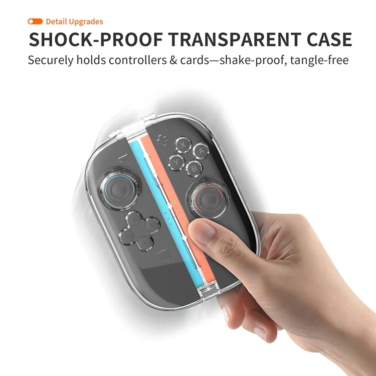 JYS-NS2311 Für Nintendo Switch 2 Joy-Con Controller Transparente Schutzhülle mit Magnetverschluss und Spielkartenhaltefunktion