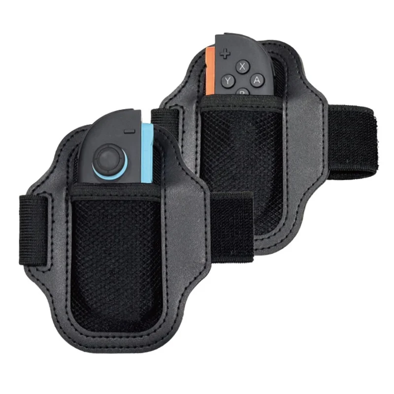 HBS-2860 2Pcs For Nintendo Switch 2 / 1 Joy-Con Controller Leg Strap Leather Elastic Sports Band