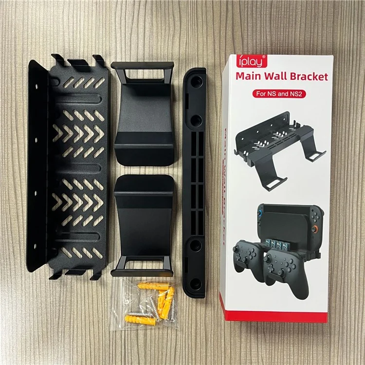 IPLAY HBS-2836 Supporto a parete per controller Joycon di Nintendo Switch / Switch 2 Supporto per schede di gioco