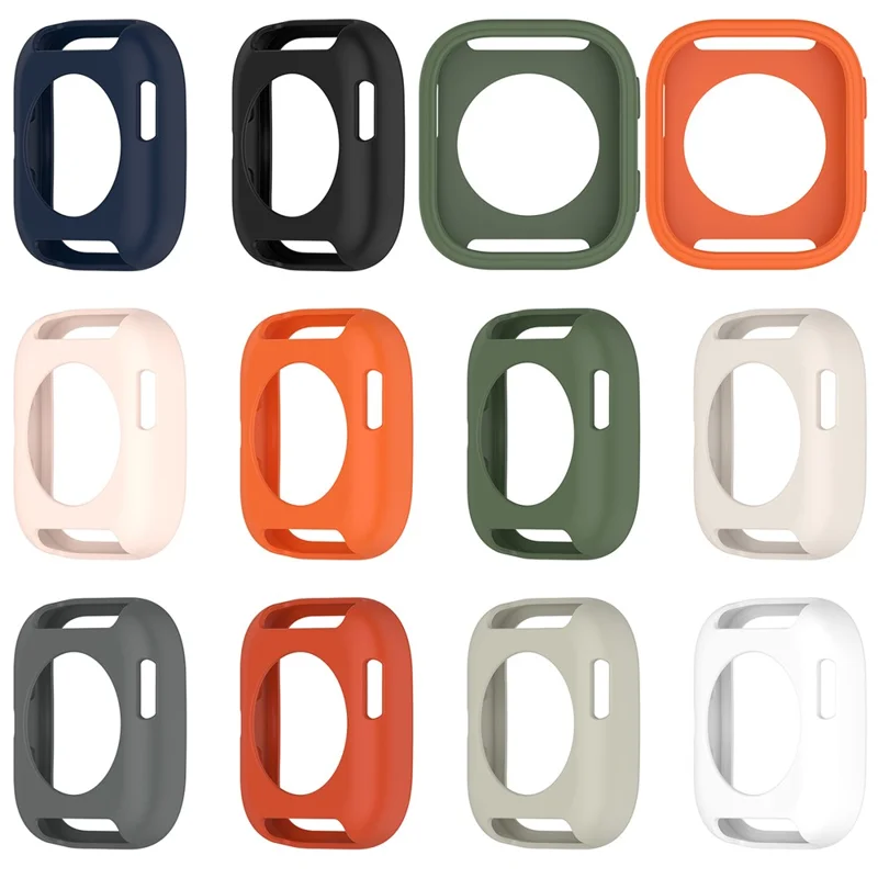 For Huami Amazfit Bip 6 (A2435) Watch Case Soft Silicone Hollow Watch Frame Cover - Light Grey