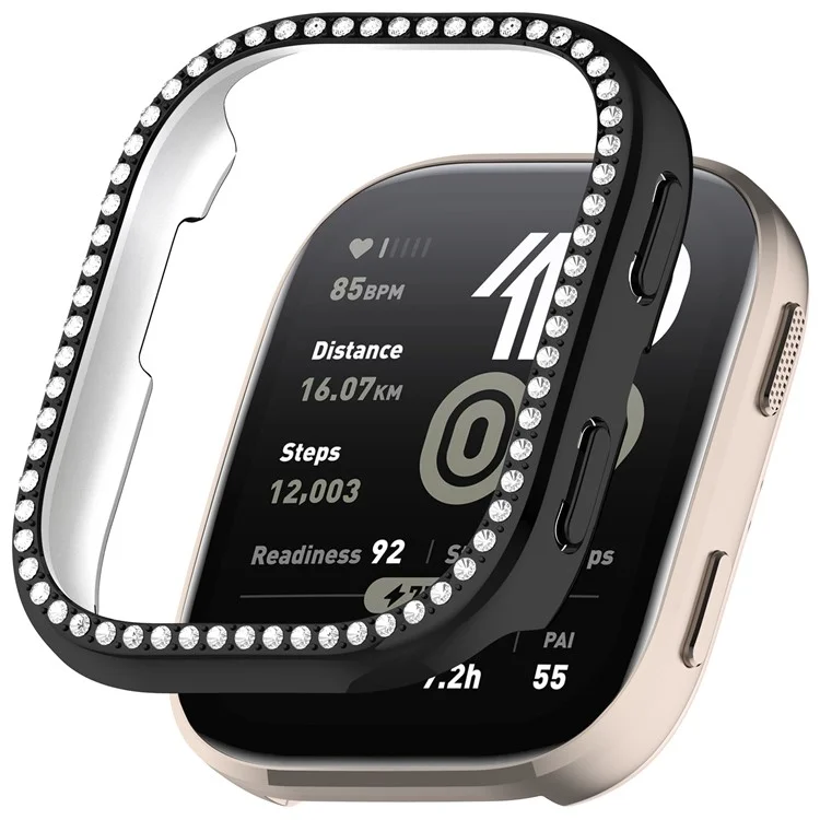 Funda de reloj Huami Amazfit Bip 6 (A2435) Decoración de strass Recubrimiento electrolítico hueco de PC - Negro