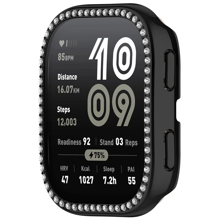 Funda de reloj Huami Amazfit Bip 6 (A2435) Decoración de strass Recubrimiento electrolítico hueco de PC - Negro