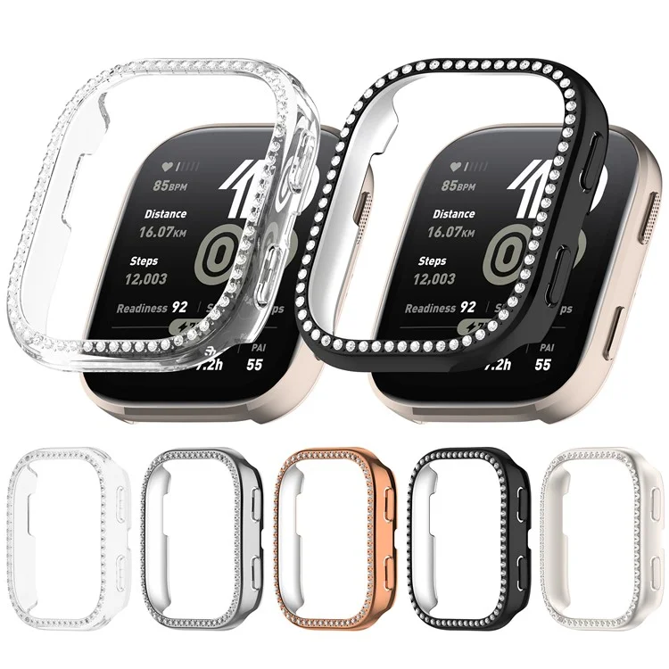 Pour Huami Amazfit Bip 6 (A2435) Boîtier de montre transparent Décoration de strass Conception ajourée PC Couvercle de montre