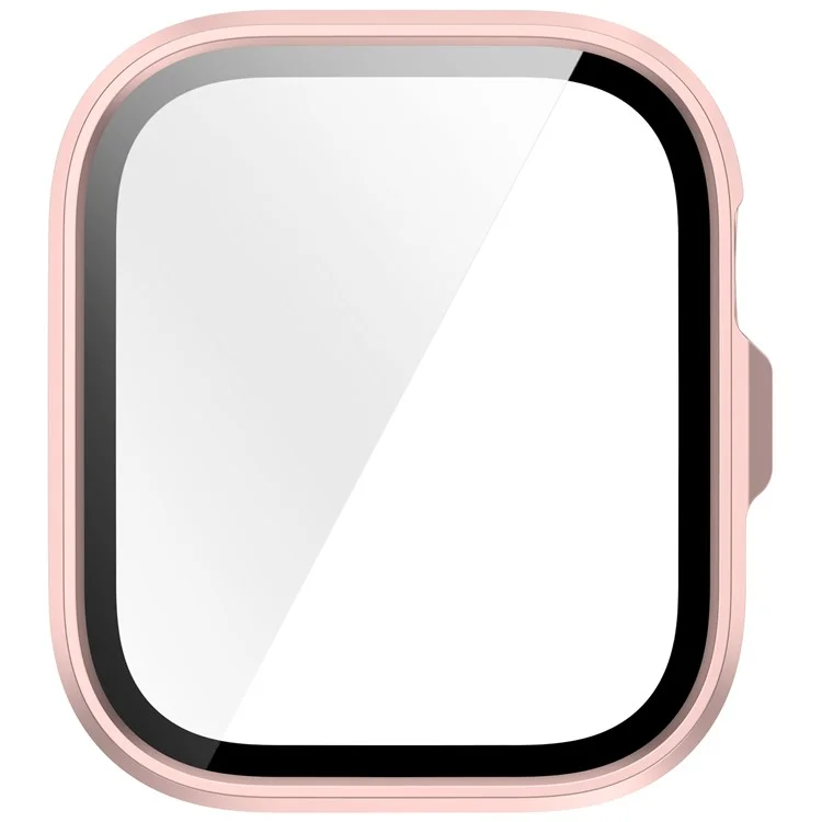 For Huawei Watch Fit 4 Pro Watch Case PC Frame Cover with Tempered Glass Screen Film - Matte Pink