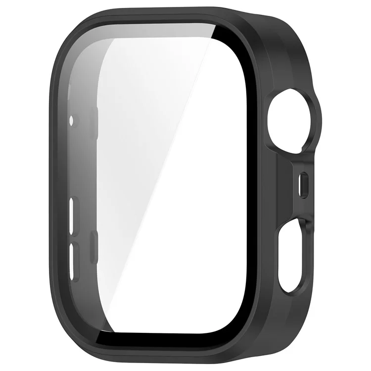 For Huawei Watch Fit 4 Pro Watch Case PC Frame Cover with Tempered Glass Screen Film - Matte Black