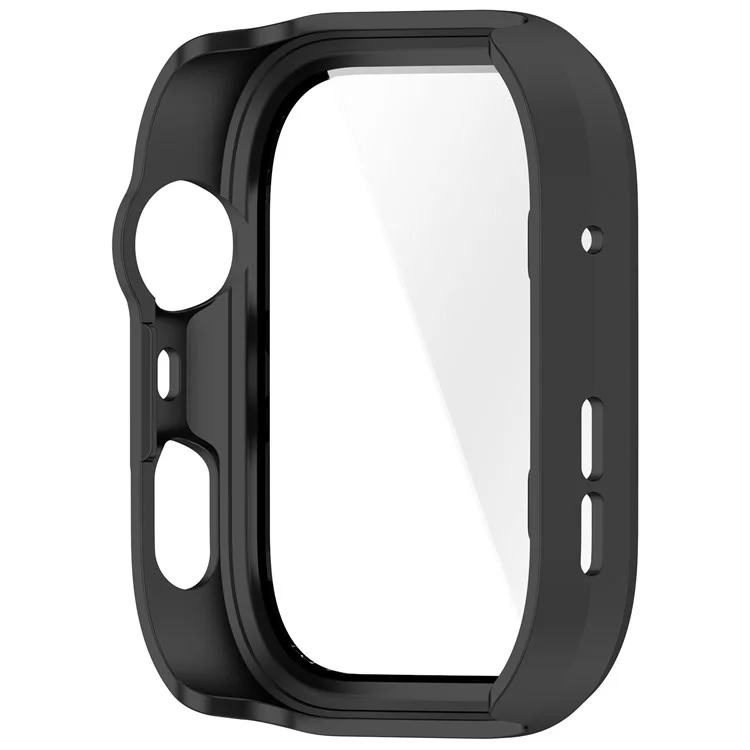 For Huawei Watch Fit 4 Pro Watch Case PC Frame Cover with Tempered Glass Screen Film - Matte Black