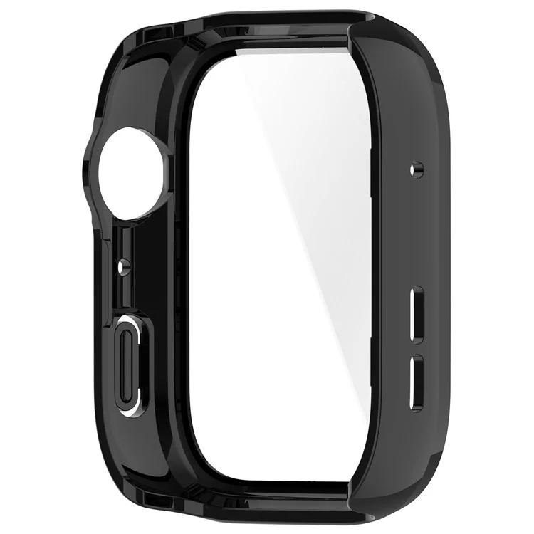 For Huawei Watch Fit 4 Watch Case PC Frame Cover with Tempered Glass Screen Film - Black