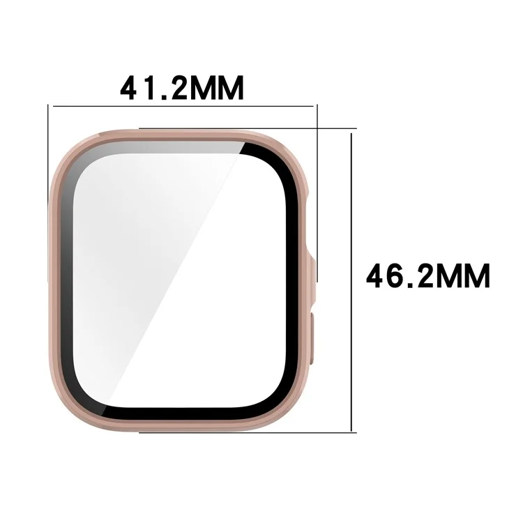 For Huawei Watch Fit 4 Watch Case PC Frame Cover with Tempered Glass Screen Film - Black