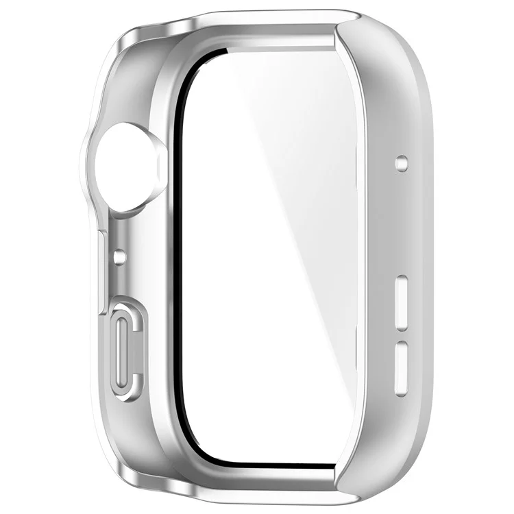 For Huawei Watch Fit 4 Watch Case PC Frame Cover with Tempered Glass Screen Film - Matte Silver