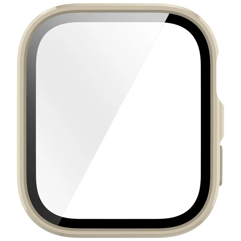 For Huawei Watch Fit 4 Watch Case PC Frame Cover with Tempered Glass Screen Film - Ivy White