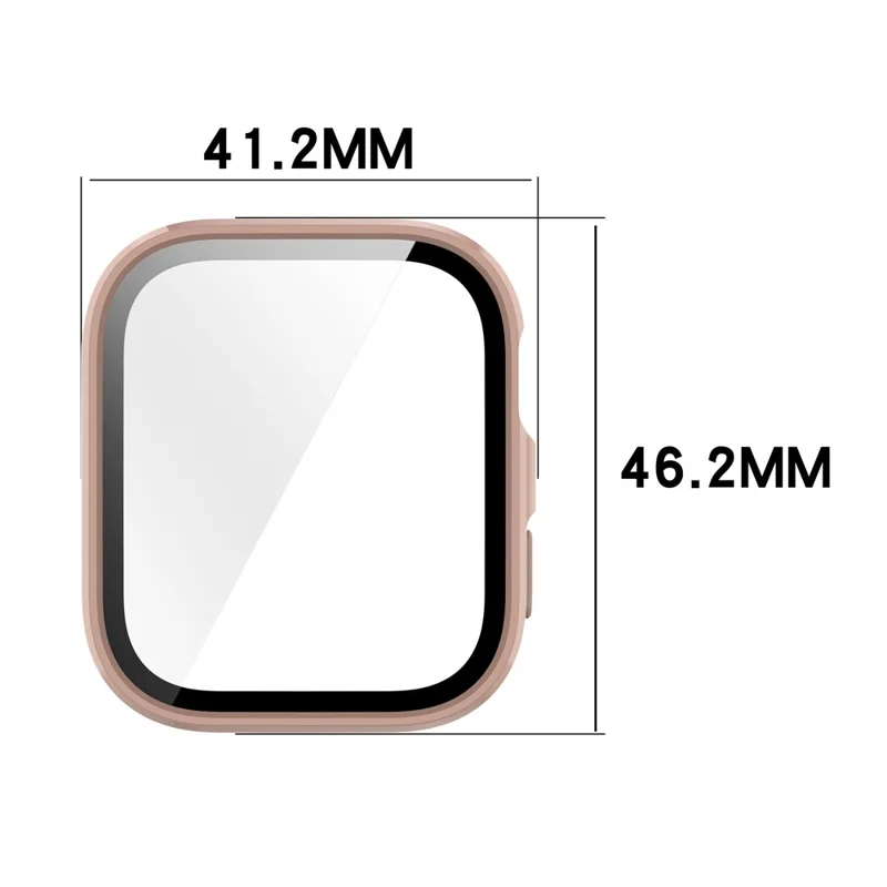For Huawei Watch Fit 4 Watch Case PC Frame Cover with Tempered Glass Screen Film - Ivy White