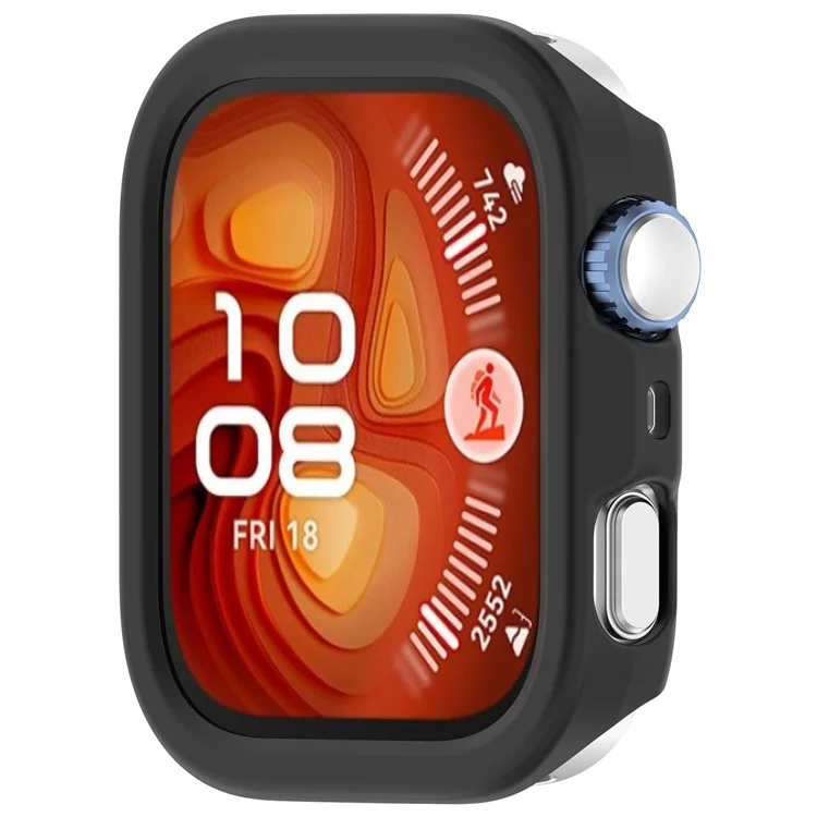 For Huawei Watch Fit 4 Watch Case Half-Wrapped Hollow Hard PC Protective Cover - Black