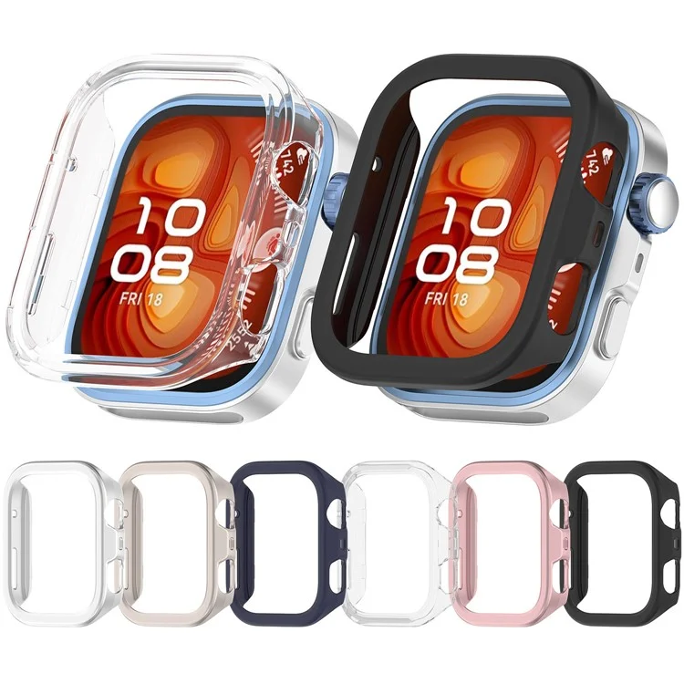 For Huawei Watch Fit 4 Pro Watch Case Half-Wrapped Hollow Hard PC Protective Cover - Black