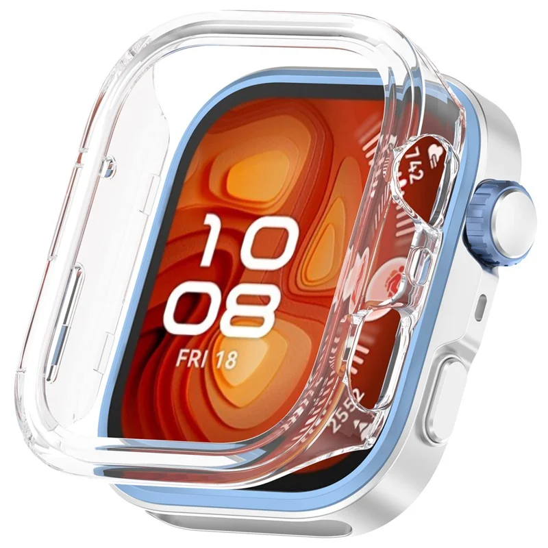 For Huawei Watch Fit 4 Pro Watch Case Half-Wrapped Hollow Hard PC Protective Cover - Transparent