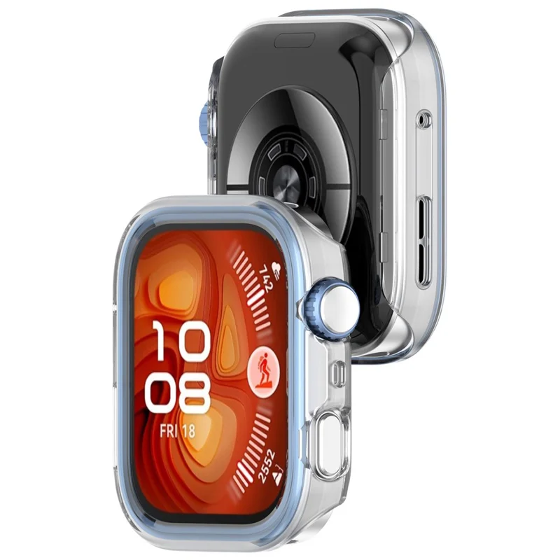 For Huawei Watch Fit 4 Pro Watch Case Half-Wrapped Hollow Hard PC Protective Cover - Transparent
