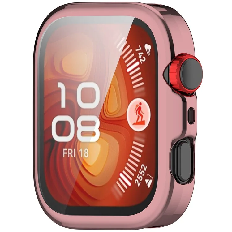 Für Huawei Watch Fit 4 Pro Gehäuse Vollständige Abdeckung Flexibles TPU Elektrolytisch Beschichtete Hülle - Rosa