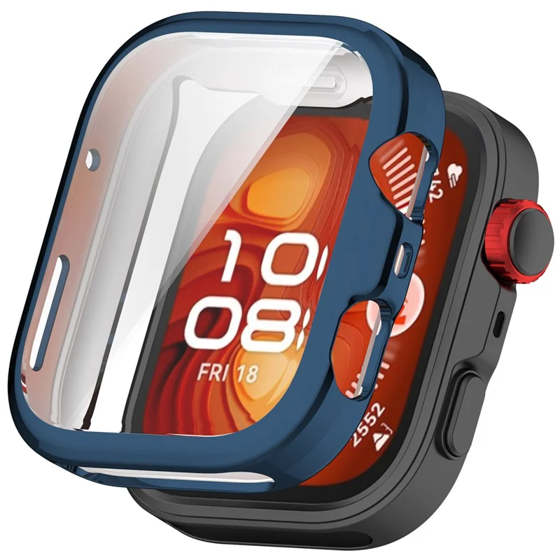 Cover per Huawei Watch Fit 4 Pro Custodia Completa Flessibile in TPU con Finitura Elettroplaccata - Blu Mezzanotte